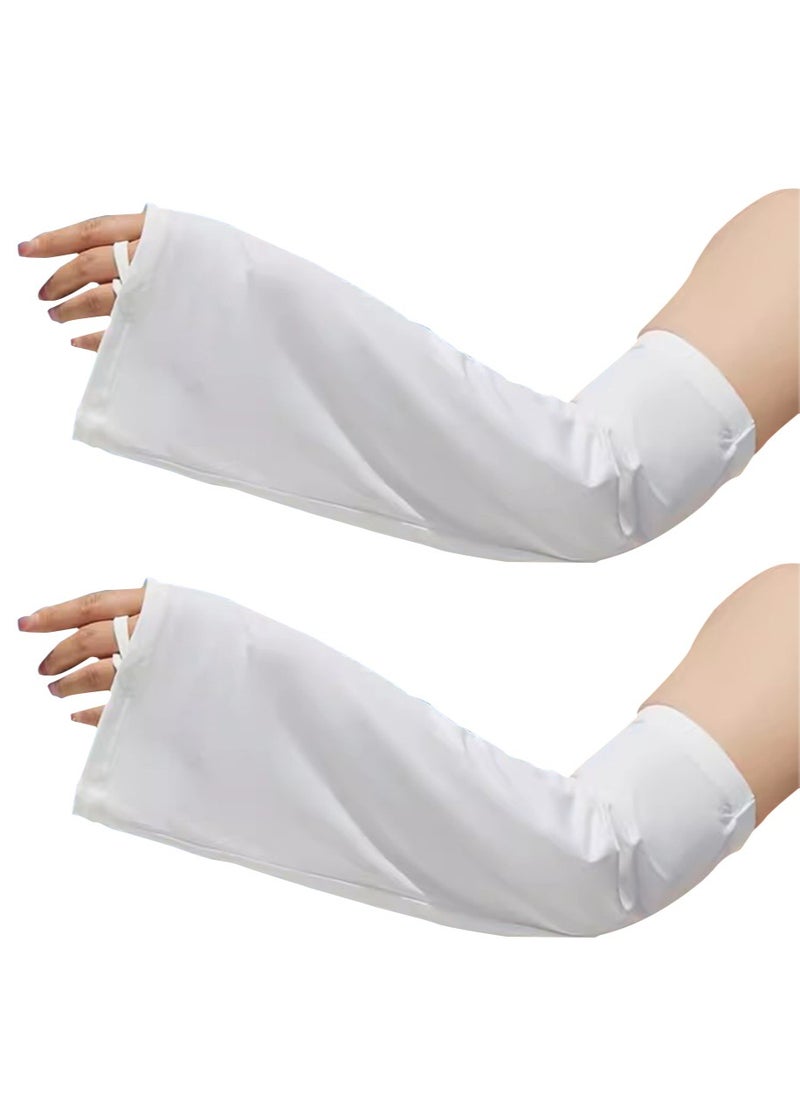 yIFeNG 2 Packs UV Sun Protection Arm Sleeves Cooling Arm Sleeves for Men Women Relaxed Fit Arm Sleeves Tattoo Sleeve Covers Athletic Sports Sleeve for Football Golf Basketball  - Image 1