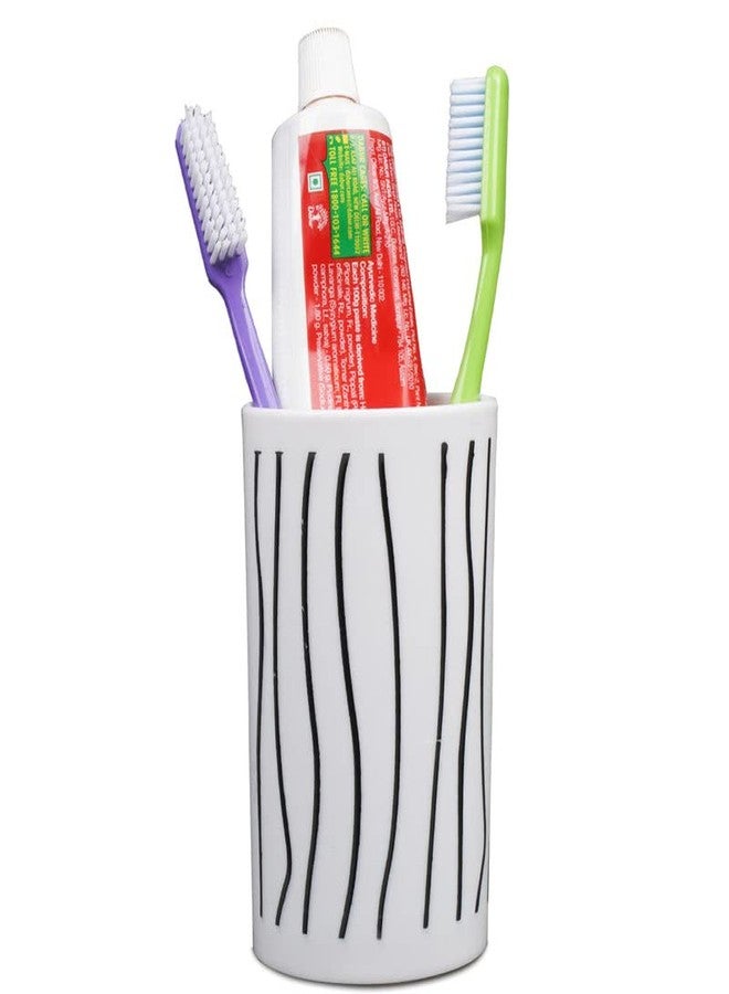 SHENRON Toothbrush Holder and Handwash Liquid Dispenser for Wash Basin, Bathroom and Sink, Bathroom Accessories Set for Utility and Bathroom Décor (White) - Image 5