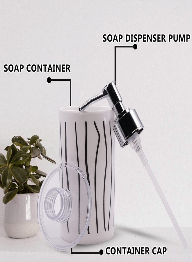 SHENRON Toothbrush Holder and Handwash Liquid Dispenser for Wash Basin, Bathroom and Sink, Bathroom Accessories Set for Utility and Bathroom Décor (White) - Image 4