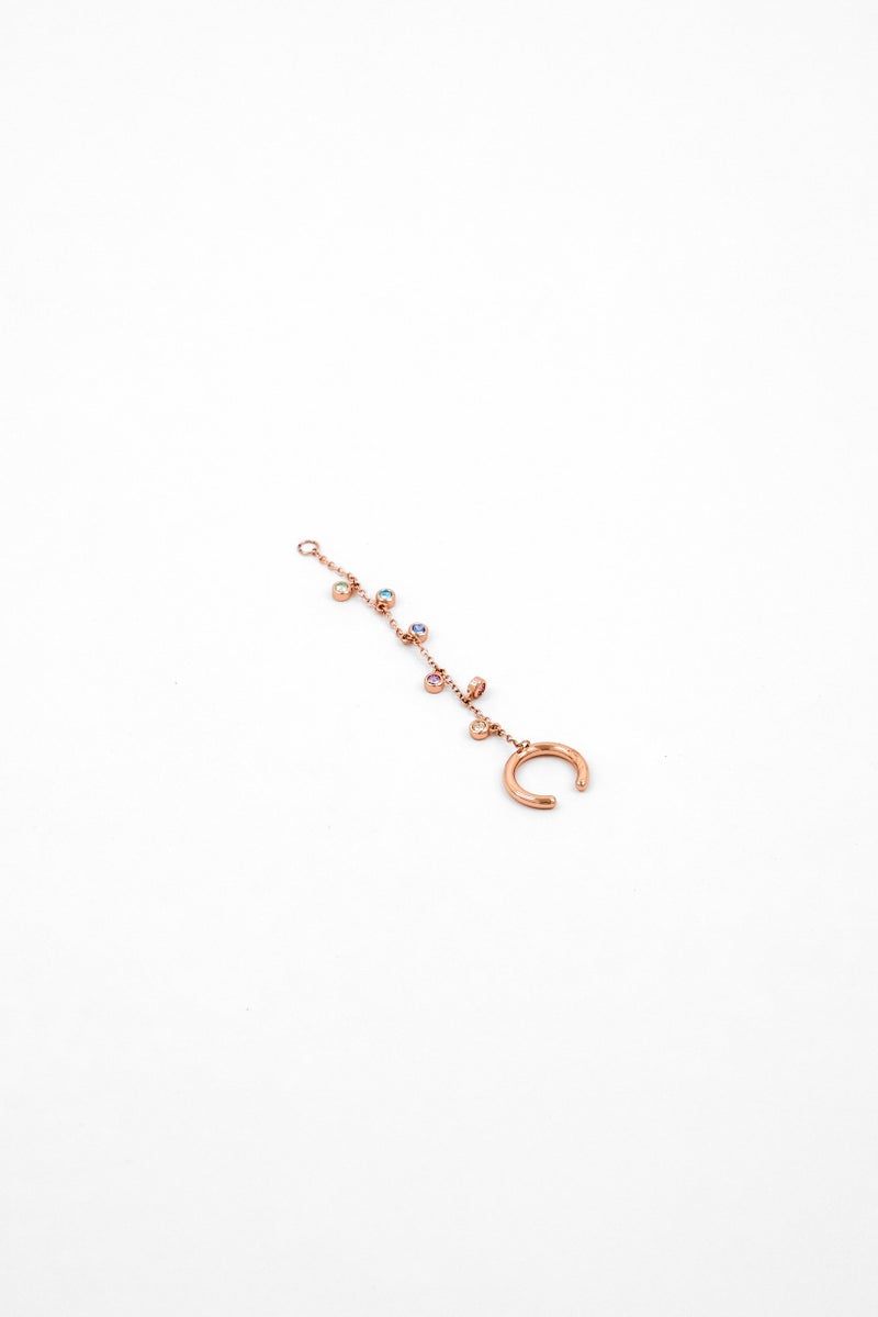 OLIVIA BURTON Women Rainbow Chain Cuff Earring, Bronze - Image 1
