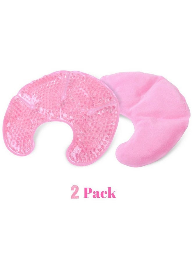 FOMI Cold Breast Gel Bead Ice Pack (2 Pack) By Fomi Care | Nursing Pain Relief For Mastitis, Engorgement, Swelling | Fabric Backing For Ultimate Comfort | Reusable, Freezable, Microwavable (Pink) - Image 2