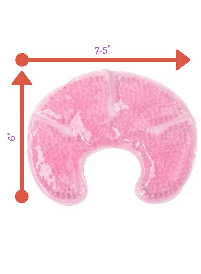 FOMI Cold Breast Gel Bead Ice Pack (2 Pack) By Fomi Care | Nursing Pain Relief For Mastitis, Engorgement, Swelling | Fabric Backing For Ultimate Comfort | Reusable, Freezable, Microwavable (Pink) - Image 3