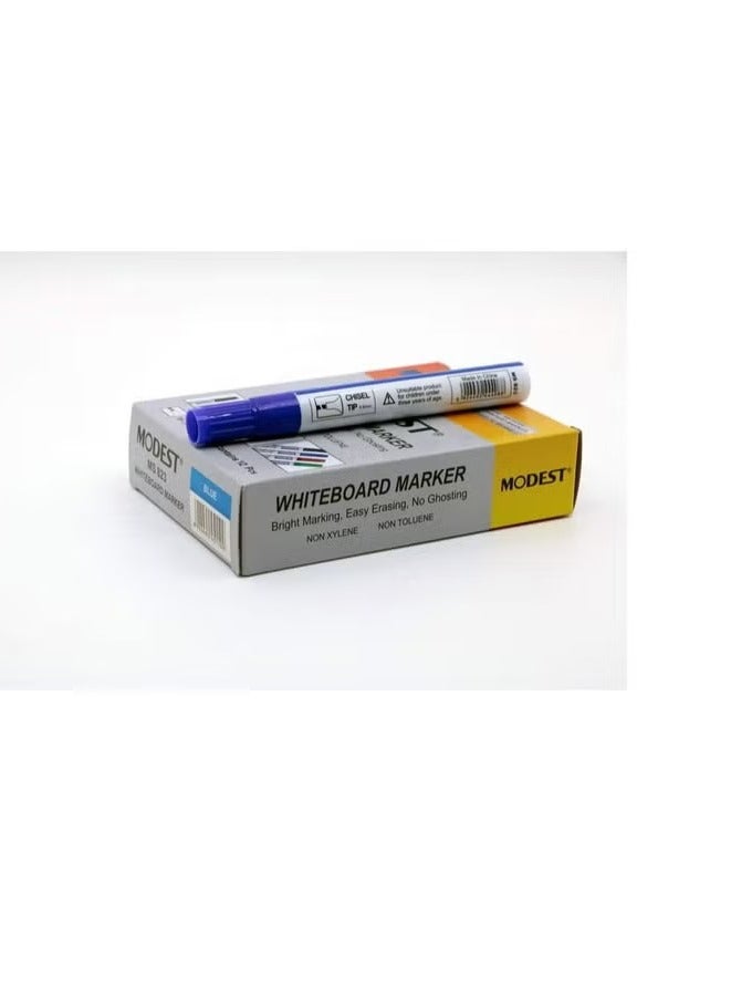MODEST Whiteboard Marker, Blue, 12 Pieces (MS822) - Image 1