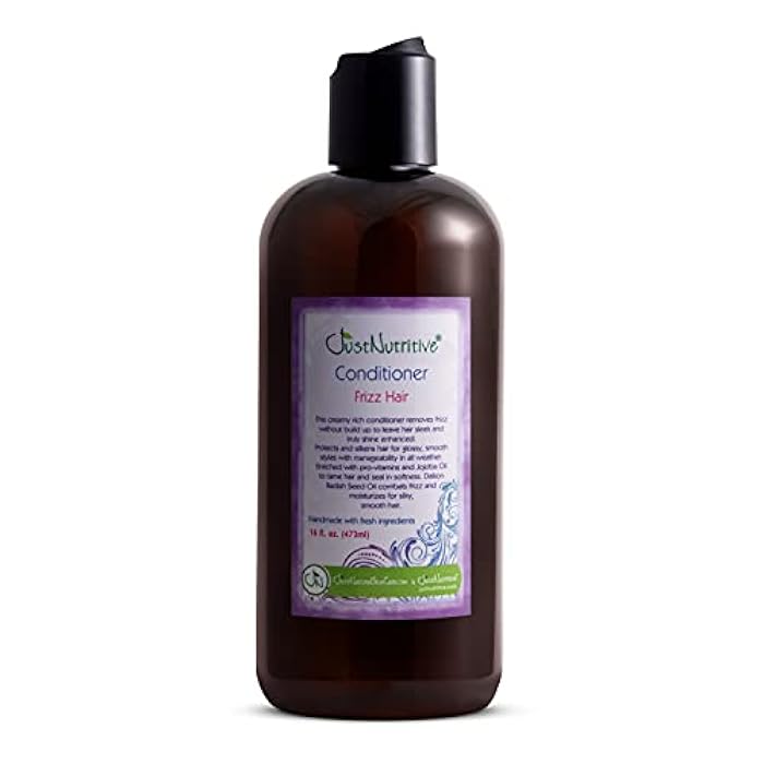 Just Nutritive Frizz Hair Conditioner | Anti-Frizz Hair Treatment | Hydrating Conditioner for Dry, Damaged Hair | Organic Hair Conditioner for Men and Woman 16 Fl Oz