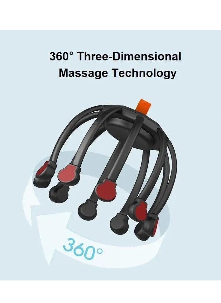 Generic Head Massager, Electric Head Scalp Massager with 10 Vibration Nodes, 3 Modes - Stress Relief, Deep Sleep, and Relaxation, Cordless Portable Head Scratcher for Stress Relax, Imitation Hand Massage  - Image 4