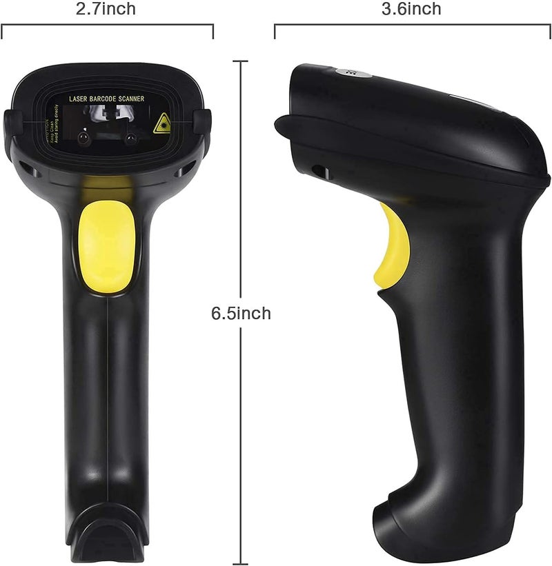 WoneNice Hands-Free USB Barcode Scanner with Stand for Retail, POS System, Countertop Checkout, Warehouse, Library - Plug & Play Compatible with PC/Mac/Windows/Linux, Back to School Scanner (Black) - Image 4