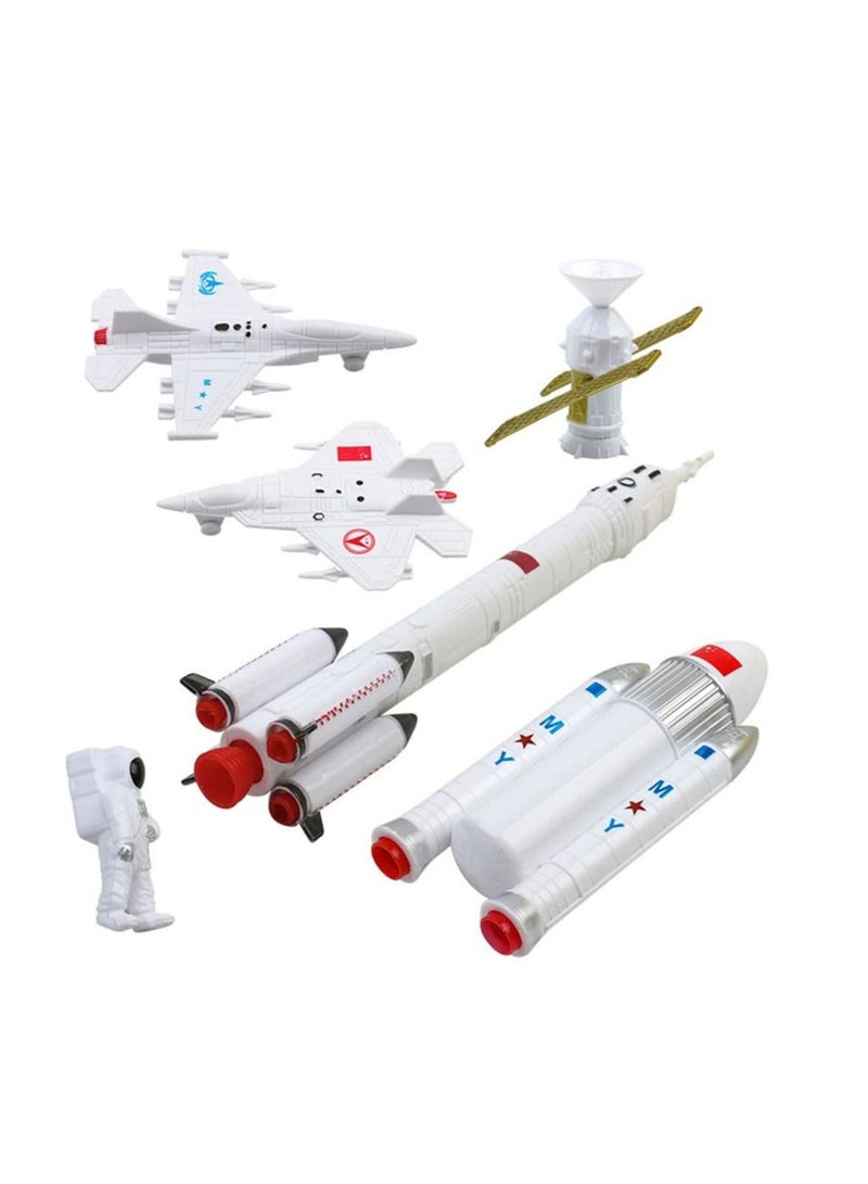 استكشاف الفضاء صاروخ مكوك الفضاء والأقمار الصناعية مجموعة لعبة محاكاة التعليم المبكر لغز نموذج الطيران - Image 2