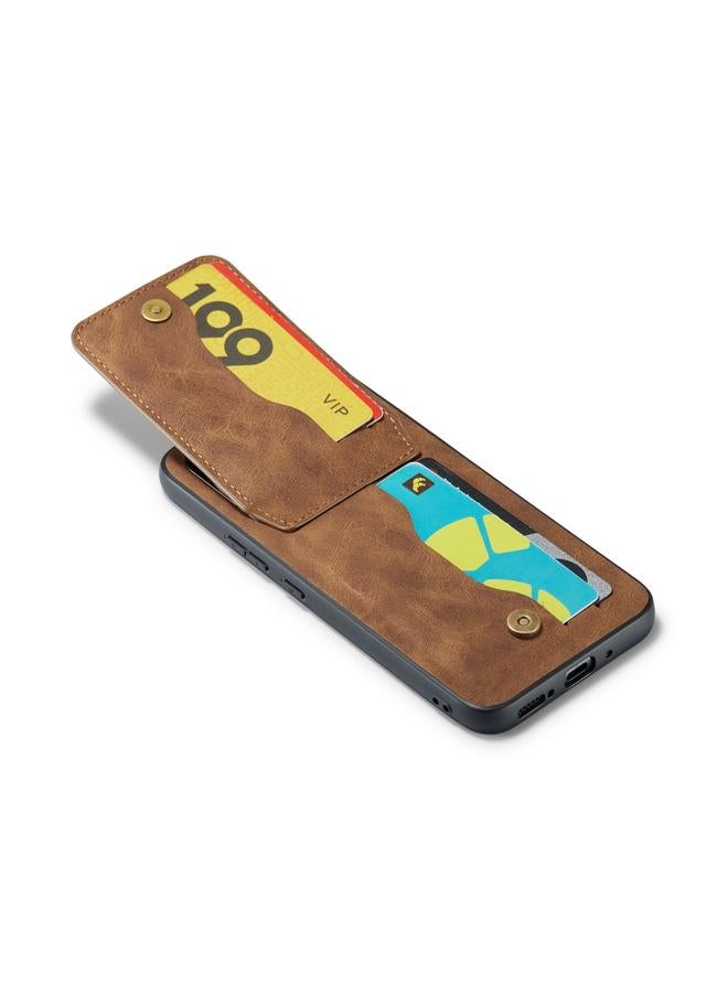 FIERRE SHANN Case For Samsung Galaxy A54 5G Fierre Shann Crazy Horse Card Holder Back Cover PU Phone Case  - Image 5
