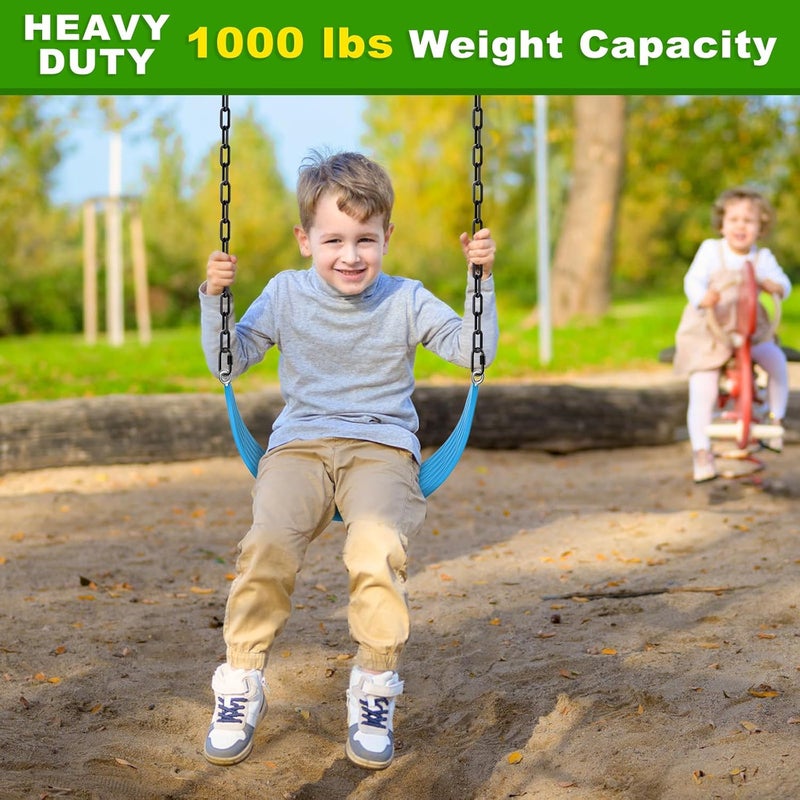 BeneLabel 2Pcs 45 inch Black Heavy Duty Hanging Chains with 4 Carabiners 1000 LB Capacity Swing Chain Extension Hammock Chains and Hooks Hardware Chain for Hanging Chair, Porch Swing, Punching Bags - Image 2