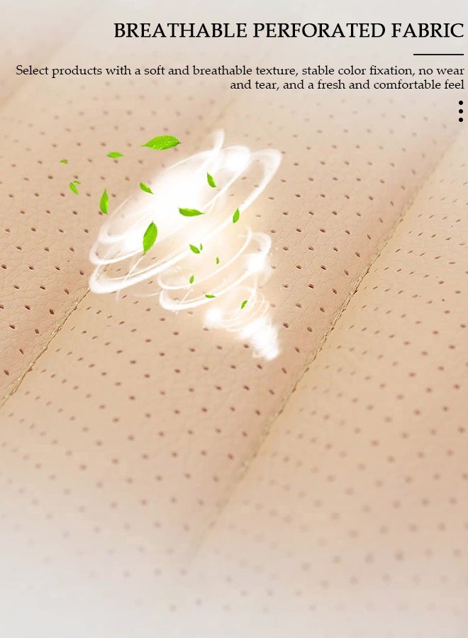 DUNISO قطعتان من أغطية مقاعد السيارة الأمامية مع حقيبة تخزين، واقيات من الجلد الصناعي للمقاعد الأمامية، وسائد مقاومة للماء ومضادة للانزلاق ملفوفة حول الجزء السفلي وتناسب معظم المركبات - Image 3