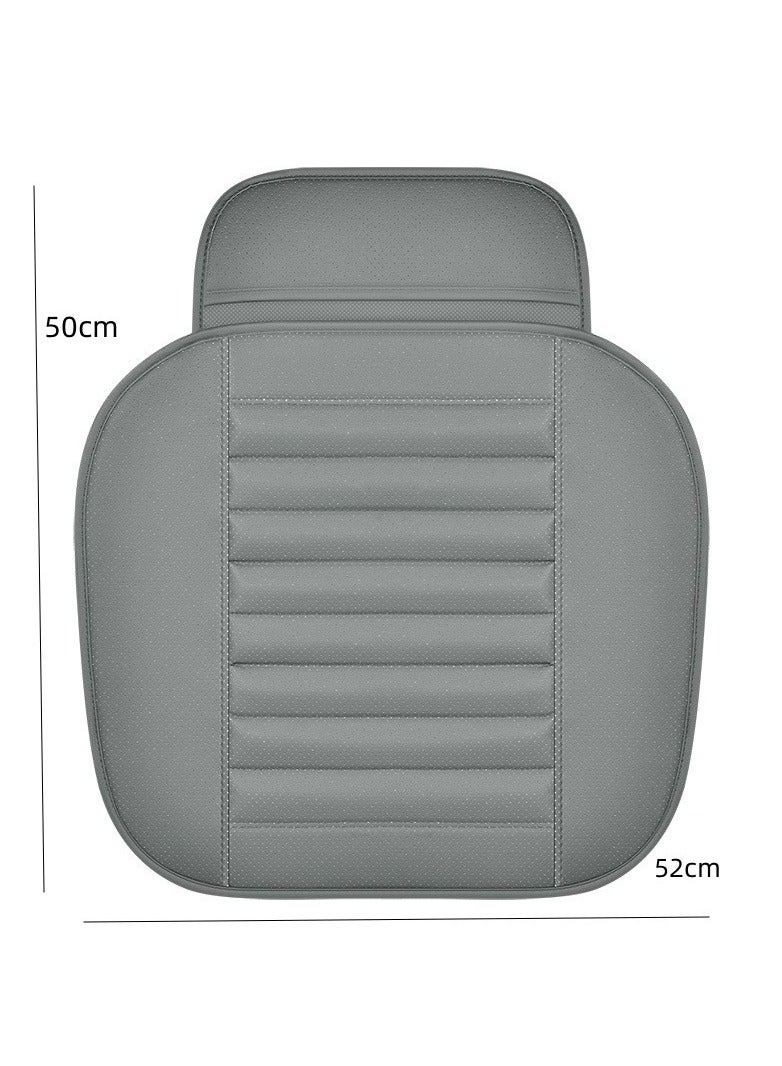 DUNISO 2 pcs Front Car Seat Covers  With Storage Pouch Faux Leather Protectors for Front Seats Waterproof and Anti-Slip Cushions  Wrap Around The Bottom Fits Most of Vehicles  - Image 3