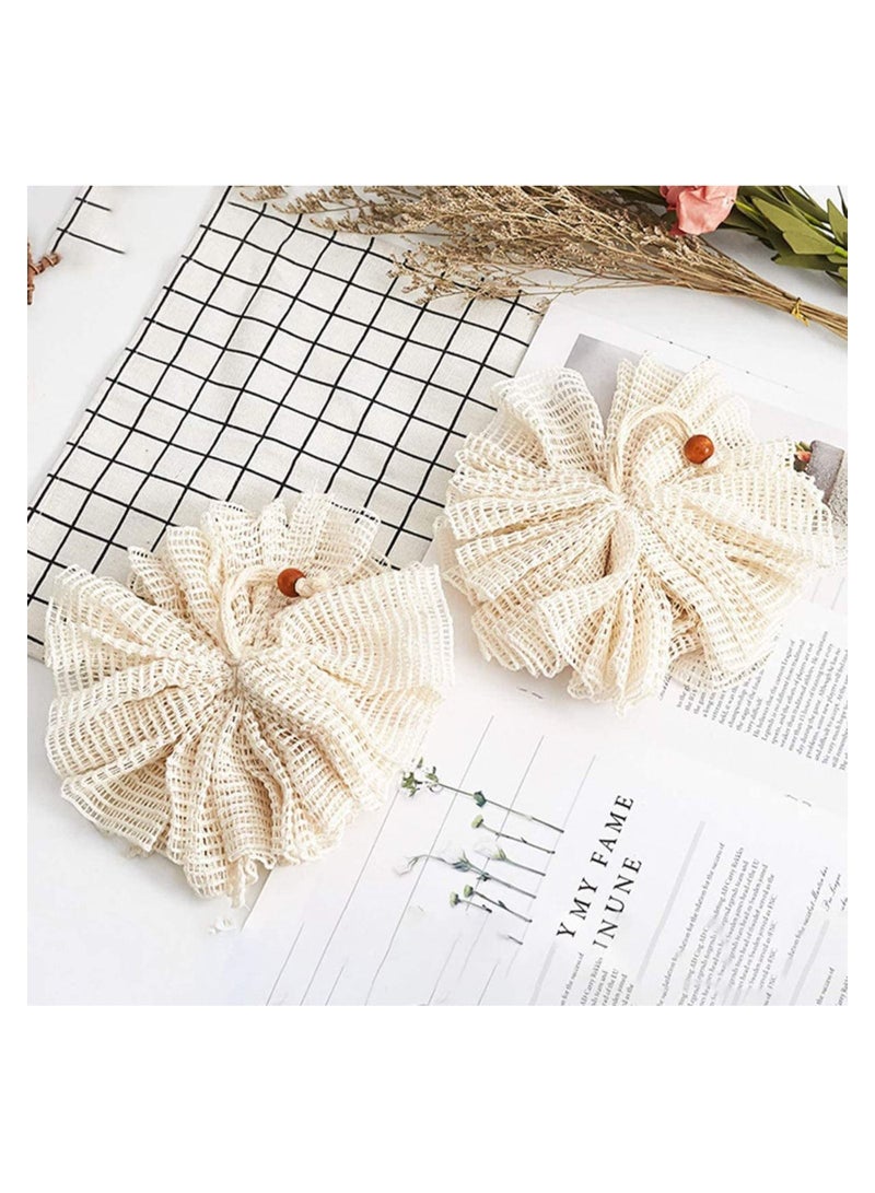 SYOSI Loofah Bath SpongesXL Large Mesh Pouf Shower Ball Sponge Body Scrubber Sponge- Full Lather Cleanse Exfoliate with Beauty Bathing Accessories for Men and Women Use 4 Pack - Image 3