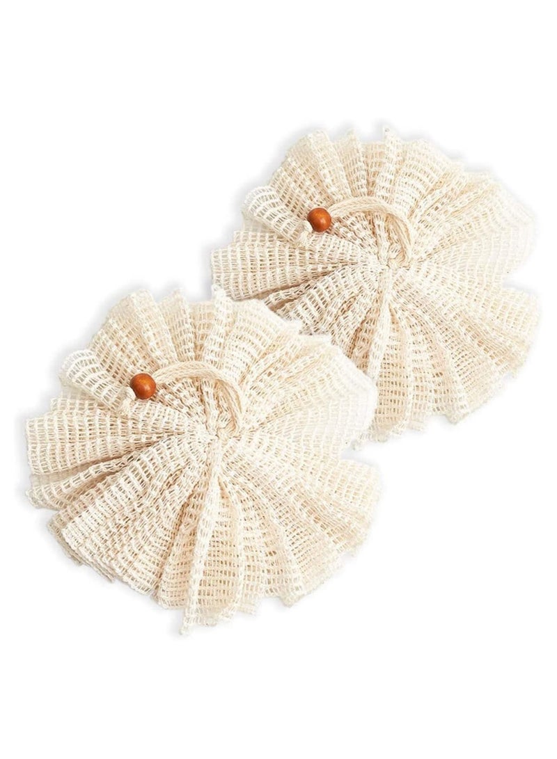 SYOSI Loofah Bath SpongesXL Large Mesh Pouf Shower Ball Sponge Body Scrubber Sponge- Full Lather Cleanse Exfoliate with Beauty Bathing Accessories for Men and Women Use 4 Pack - Image 1