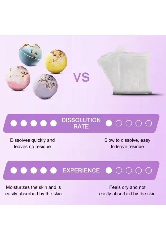 سادور مجموعة سادور باث بومب 4 قنابل استحمام لافندر ليمون ورد روزماري استرخاء ترطيب سبا اروماثيرابي عناية بالبشرة طقم هدايا - Image 4