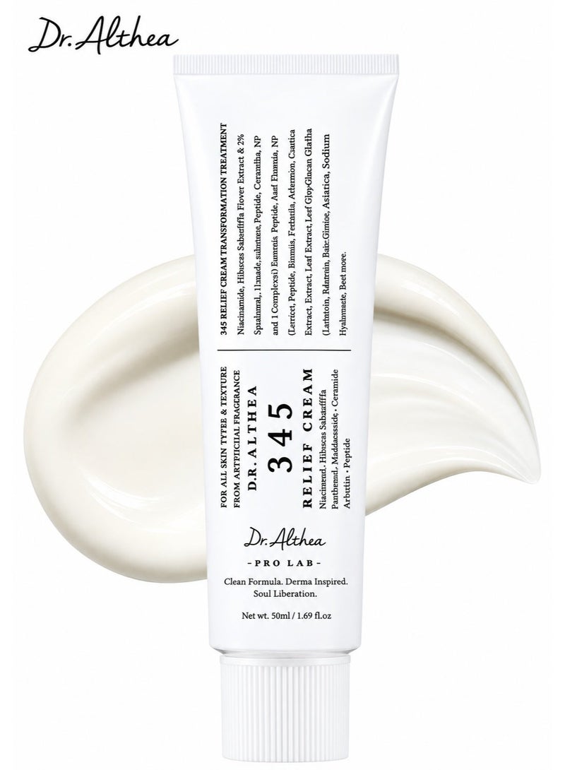 Dr.Althea 345 Relief Cream – Korean Vegan Skincare, Anti-Blemish Daily Moisturizer, 50ml - Image 1