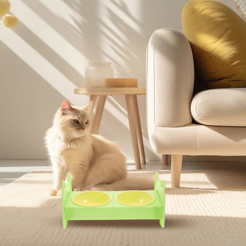 Stainless Steel Cat Bowl Pet Double Feeder Bowl For Cats And Dogs Anti- Outdoor Cats Pet Food And Water Bowl Multi-Purpose Pet Feeding Utensil - Image 2