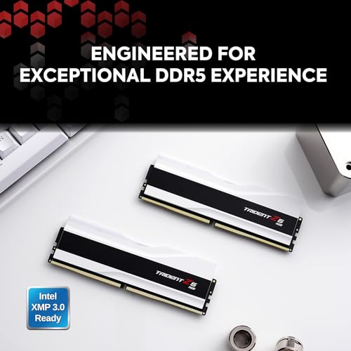 G.SKILL Trident Z5 RGB Series DDR5 RAM (Intel XMP 3.0) 32GB (2x16GB) 6400MT/s CL30-39-39-102 1.40V Desktop Computer Memory U-DIMM - Matte White (F5-6400J3039G16GX2-TZ5RW) - Image 2