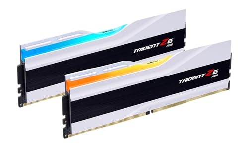 G.SKILL Trident Z5 RGB Series DDR5 RAM (Intel XMP 3.0) 32GB (2x16GB) 6400MT/s CL30-39-39-102 1.40V Desktop Computer Memory U-DIMM - Matte White (F5-6400J3039G16GX2-TZ5RW) - Image 1