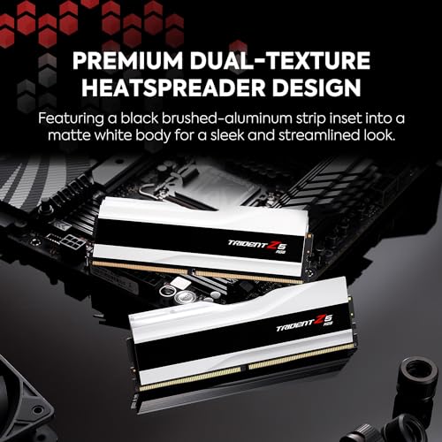 G.SKILL Trident Z5 RGB Series DDR5 RAM (Intel XMP 3.0) 32GB (2x16GB) 6400MT/s CL30-39-39-102 1.40V Desktop Computer Memory U-DIMM - Matte White (F5-6400J3039G16GX2-TZ5RW) - Image 4