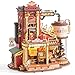 ROKR 3D Puzzle for Adults Christmas Dream Gift Factory Wooden Model Kit Luminous Factory DIY Dollhouse Kit Building with Music Lights and 5 Elves for Adults - Image 2