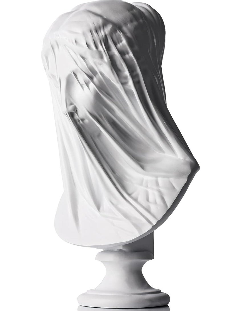 Vintage Finds Handcrafted Elegant Veiled Lady Statue - Intricate Art for Home Décor and Artistic Gift - Image 3