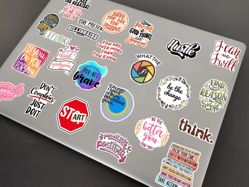 WallDesign Vinyl Life Self Adhesive Motivation Sticker Set (45 Decals)Personalize Laptop Bottle Mobile Diary & Accessories with Durable Laminated Stickers for Gifts&Everyday Inspiration 51 mm - Image 3