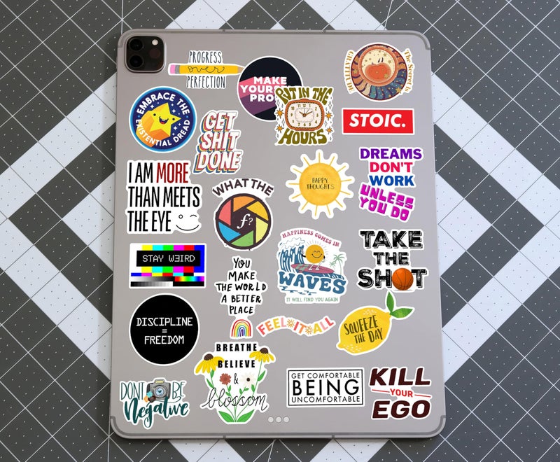 WallDesign Vinyl Life Self Adhesive Motivation Sticker Set (45 Decals)Personalize Laptop Bottle Mobile Diary & Accessories with Durable Laminated Stickers for Gifts&Everyday Inspiration 51 mm - Image 5
