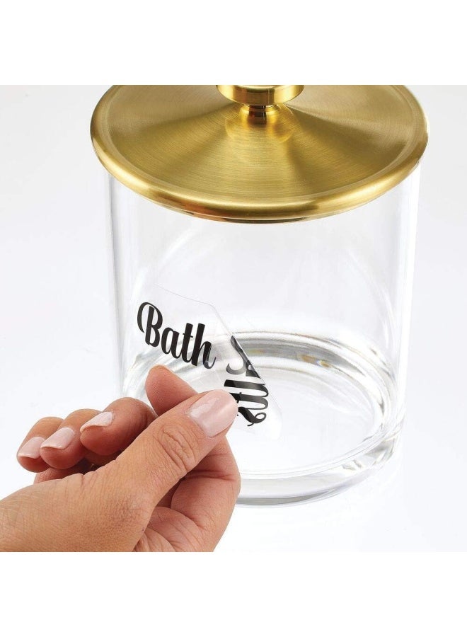 Premify Bathroom Labels, Bathroom Organizing Stickers – Bath, Beauty & Makeup Preprinted Sticker. Water Resistant Clear Vinyl Label (Set Of 32 – Black Script Bathroom Stickers) - Image 4