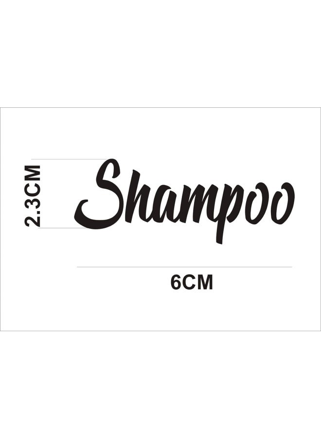 Premify Bathroom Labels, Bathroom Organizing Stickers – Bath, Beauty & Makeup Preprinted Sticker. Water Resistant Clear Vinyl Label (Set Of 32 – Black Script Bathroom Stickers) - Image 2