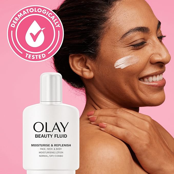 Olay Olay Beauty Fluid Moisturise Replenish Face Neck And Body Lotion For Silky Soft And Smooth Skin200ml - Image 2