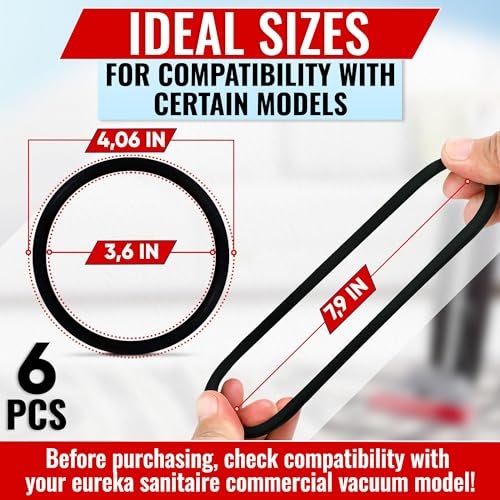 ALPENKOK 6Pcs Sanitaire Vacuum Belts - Sanitaire Vacuum Parts - Durable, Flexible, Easy Installation, Long Service Life - Compatible with SC679K, SC684, SC688, SC689, SC886, SC887, SC888, SC9050D, 1934, 1950 - Image 2