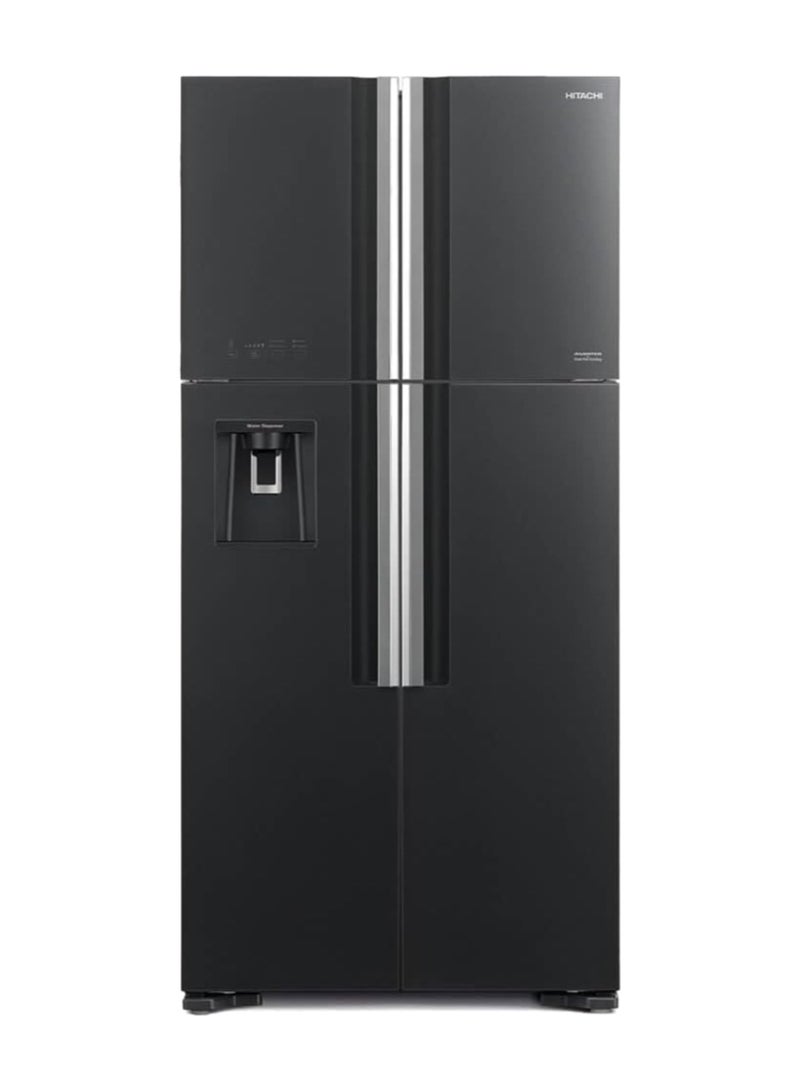 HITACHI 760L Gross, Net 540L, Side By Side 4 Doors Premium Refrigerator, 10 Year Warranty on Inverter Compressor, No Frost Fridge, Dual Fan Cooling, Movable Twist Ice Tray 760 L RW760PUK74GGR Glass Grey - Image 1