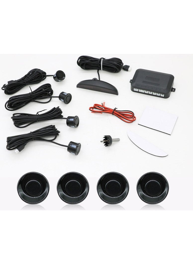 Techmaster Turkish Voice Alert Digital Display Vehicle Parking Sensor 4 Sensors Black  - Image 3