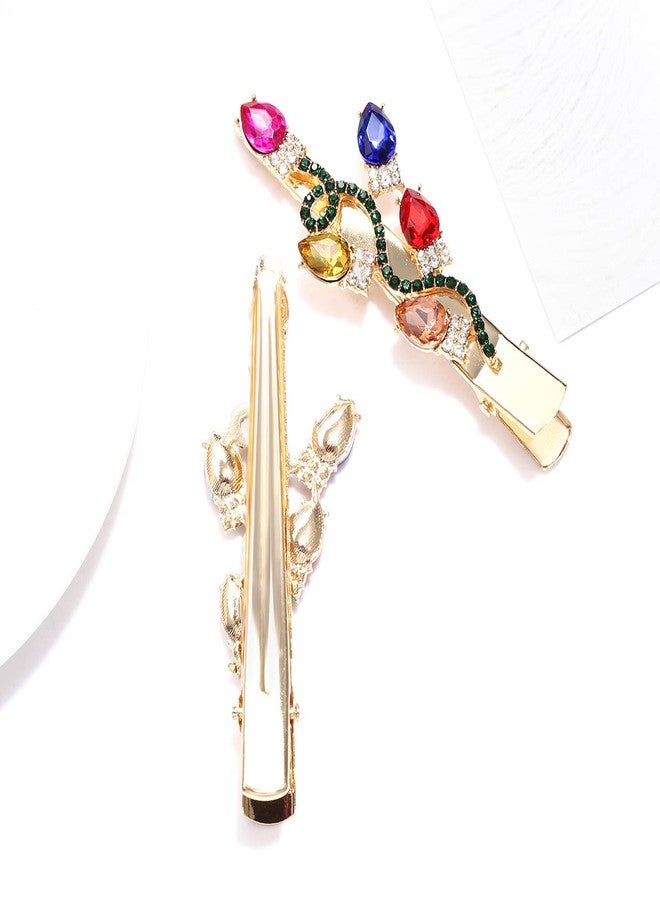 Boderier Christmas Hair Clips Sparkly Rhinestone Christmas Light Blub Hair Clips Hairpin Xmas Holiay Jewelry Barrette Hair Accessories for Women (Crystal Light Bulb) - Image 3