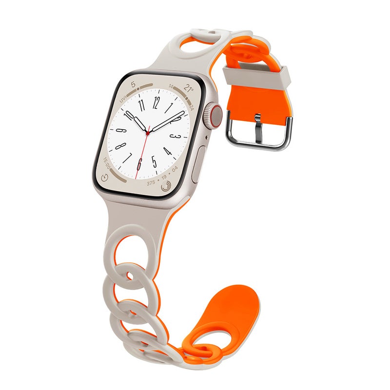 Silicone Donut Hollow Apple Watch Strap for 1-11/Ultra/SE, 38-46mm - Image 5