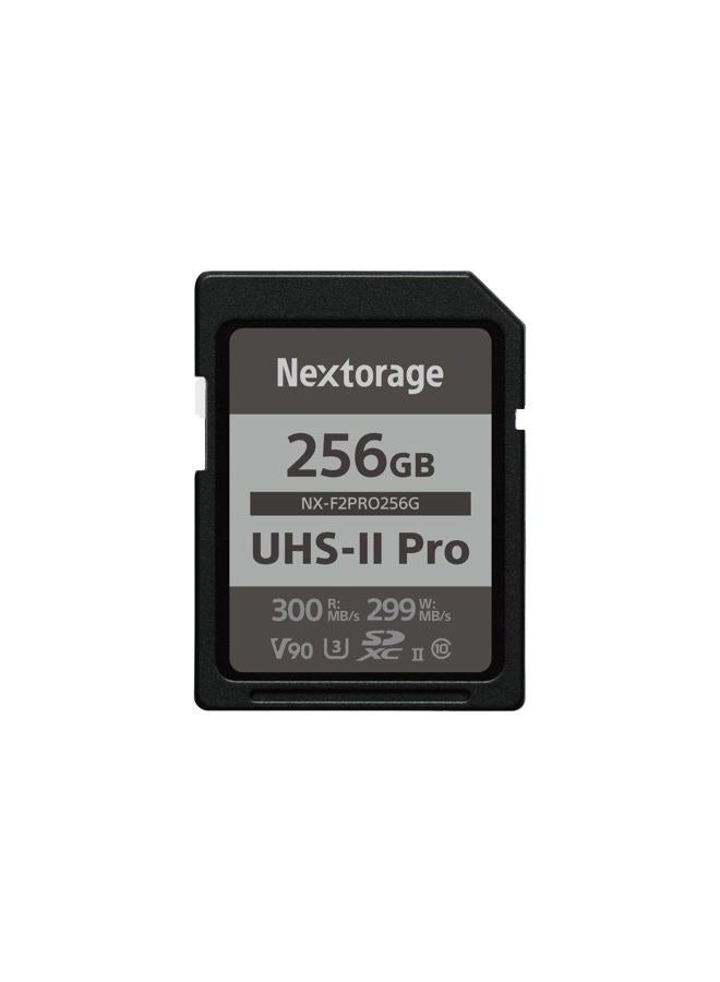 Nextorage 256GB SDXC UHS-II V90 SD Card Japanese Brand pSLC Max. Write Speed 299MB/s Max. Read Speed 300MB/s 4K Recording F2PRO Series NX-F2PRO256G SDXC Card for Digital Camera - Image 1
