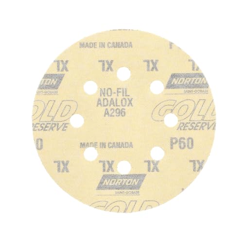 Norton 5" Norton 49224 MultiSand Hook & Loop 8-Hole Sanding Disc, P60-Grit, 25-Pack - Image 2