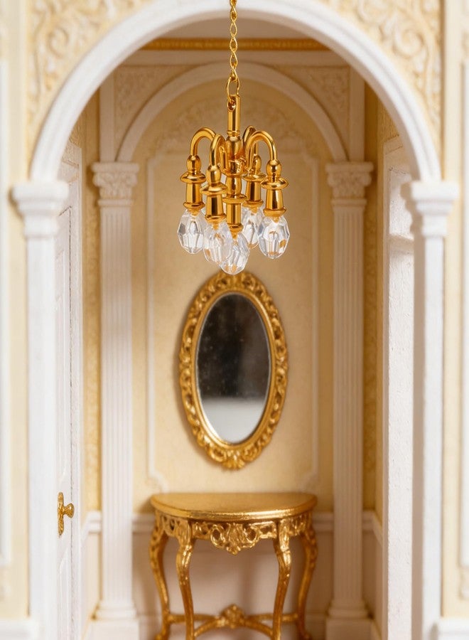 VOSAREA 2pcs Dollhouse Miniature Chandeliers 1:12 Scale Chandelier Pendants Mini Hanging Ceiling Light Tiny Dollhouse Ceiling Lamps - Image 5