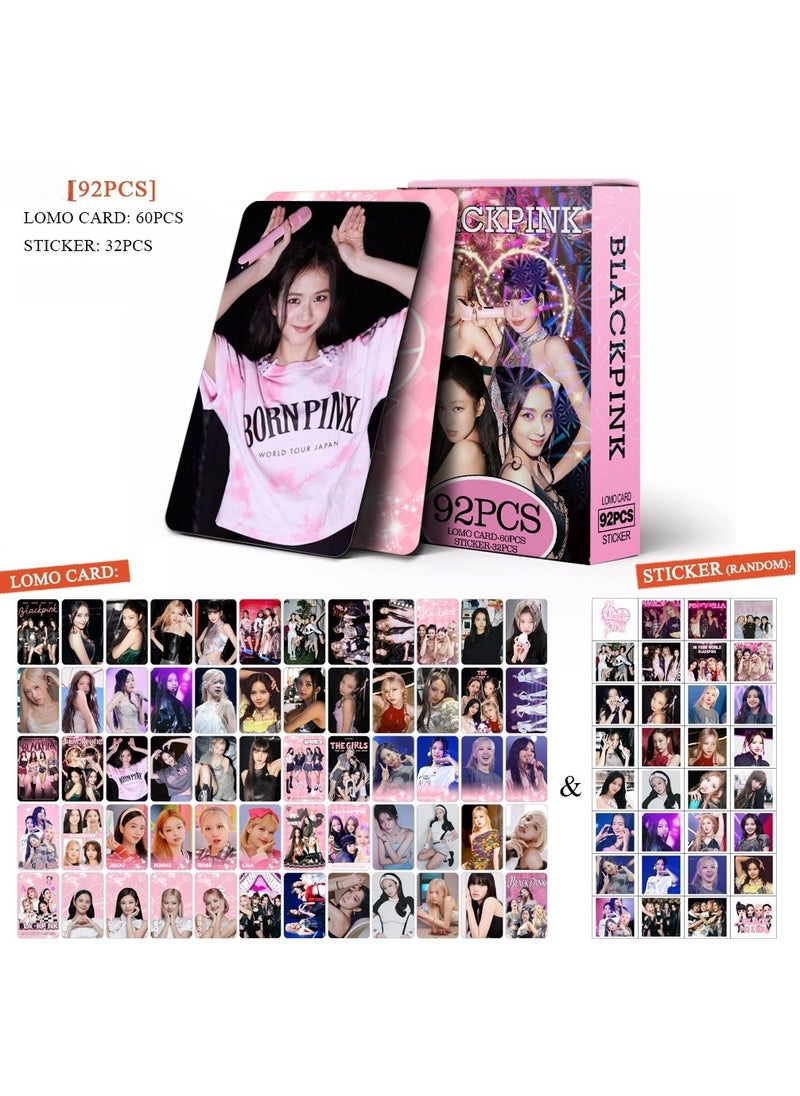 EHOME 92Pcs Blackpink Lomo Card And Sticker  - Image 2