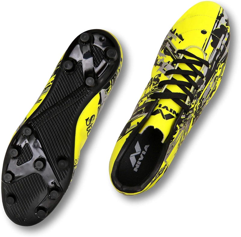 Nivia Storm Football Shoe (Yellow, Numeric_9) for Men - Image 4