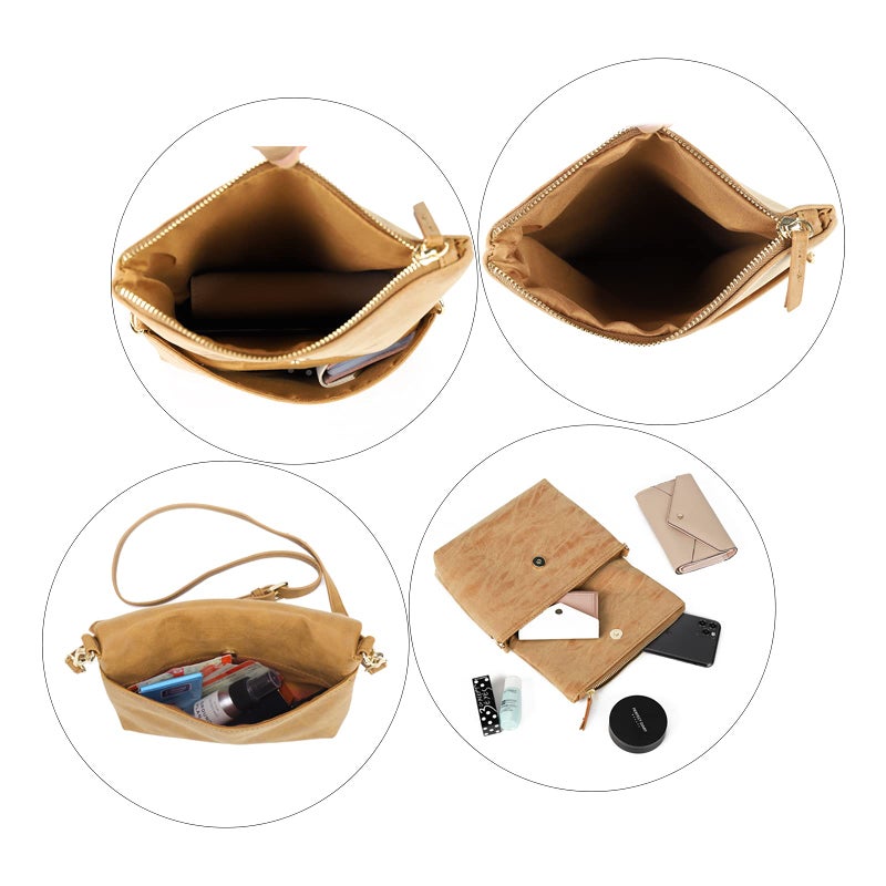 Gladdon Small Crossbody bags for Women Cross body Purse Shoulder Bag Light Brown - Image 5
