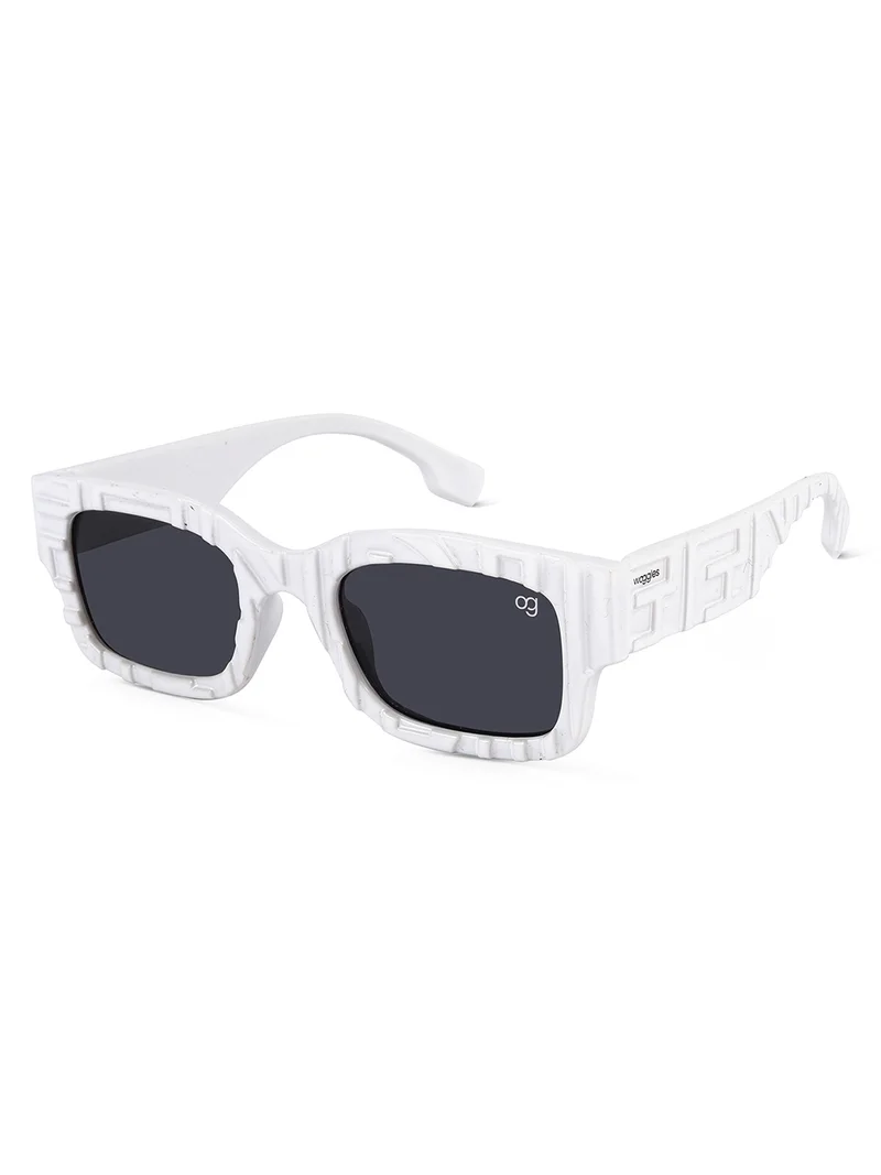 Woggles Stylish White kids Rectangle Kids Sunglasses