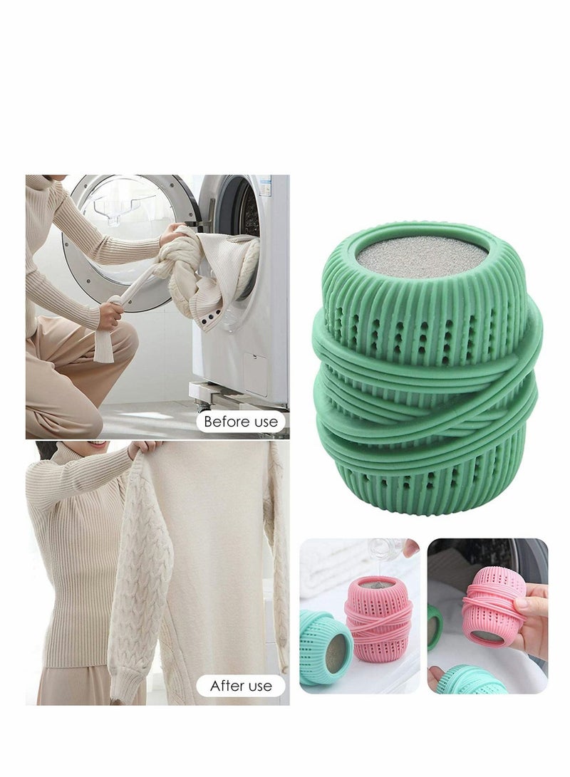 Excefore كرات الغسيل لآلة التجفيف، كرات التجفيف، كرات الغسيل، كرات الغسيل، كرات تجفيف قابلة لإعادة الاستخدام، كرات تنظيف الغسيل المضادة للالتفاف، كرات غسيل ناعمة ممتازة - Image 4