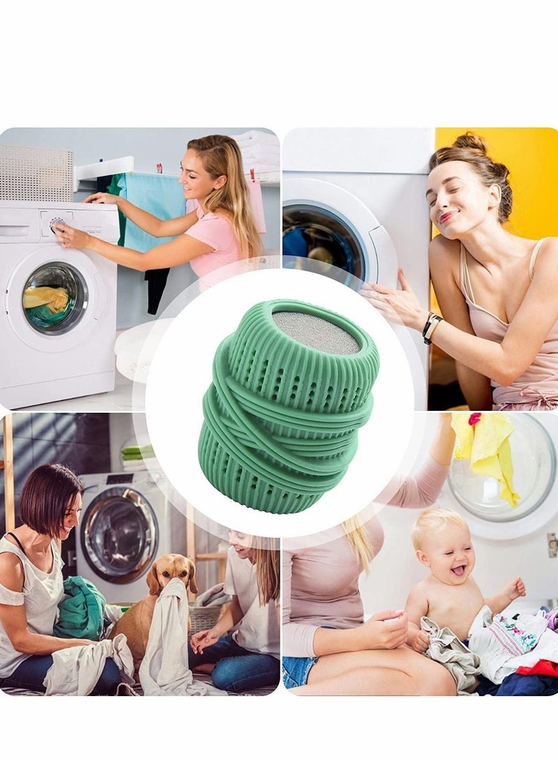 Excefore كرات الغسيل لآلة التجفيف، كرات التجفيف، كرات الغسيل، كرات الغسيل، كرات تجفيف قابلة لإعادة الاستخدام، كرات تنظيف الغسيل المضادة للالتفاف، كرات غسيل ناعمة ممتازة - Image 5