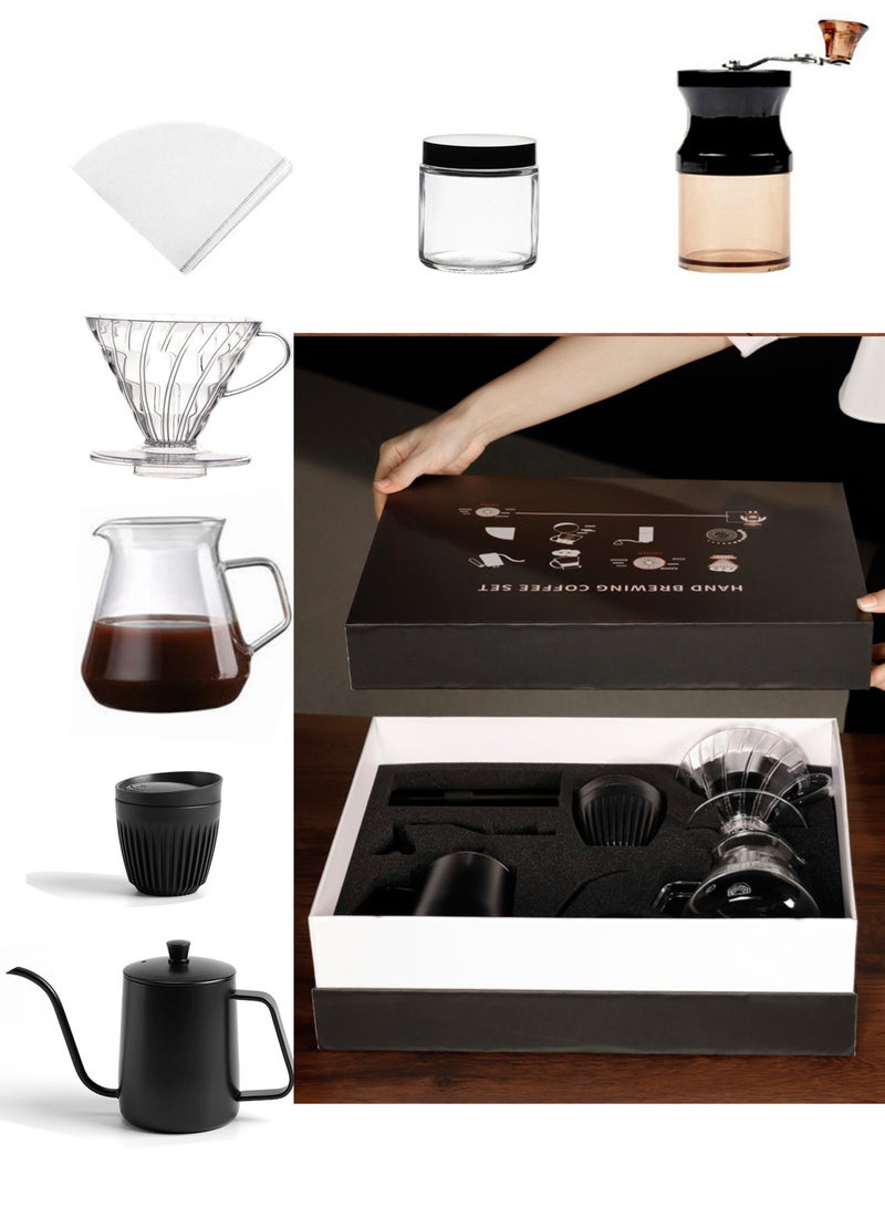 Old_Feller V60 7-Piece Drip Coffee Maker Set With Gift Box - Image 1