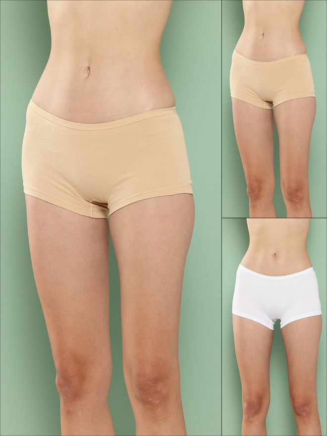 Pack of 2 - Solid Cotton Boyshorts