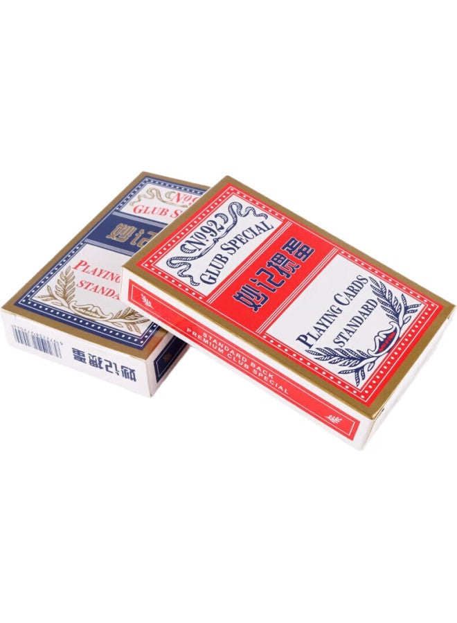 Wonderful Notes Miaoji Guandan Special Playing Cards, Thick Blue Core Paper, Anti-Cheating Guandan Cards, 60X97Mm, Red, 10 Decks, No.92 - Image 3