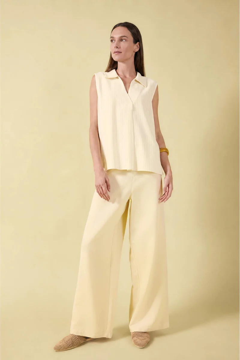 Defacto Regular Fit Shirt Collar Short Sleeve Blouse