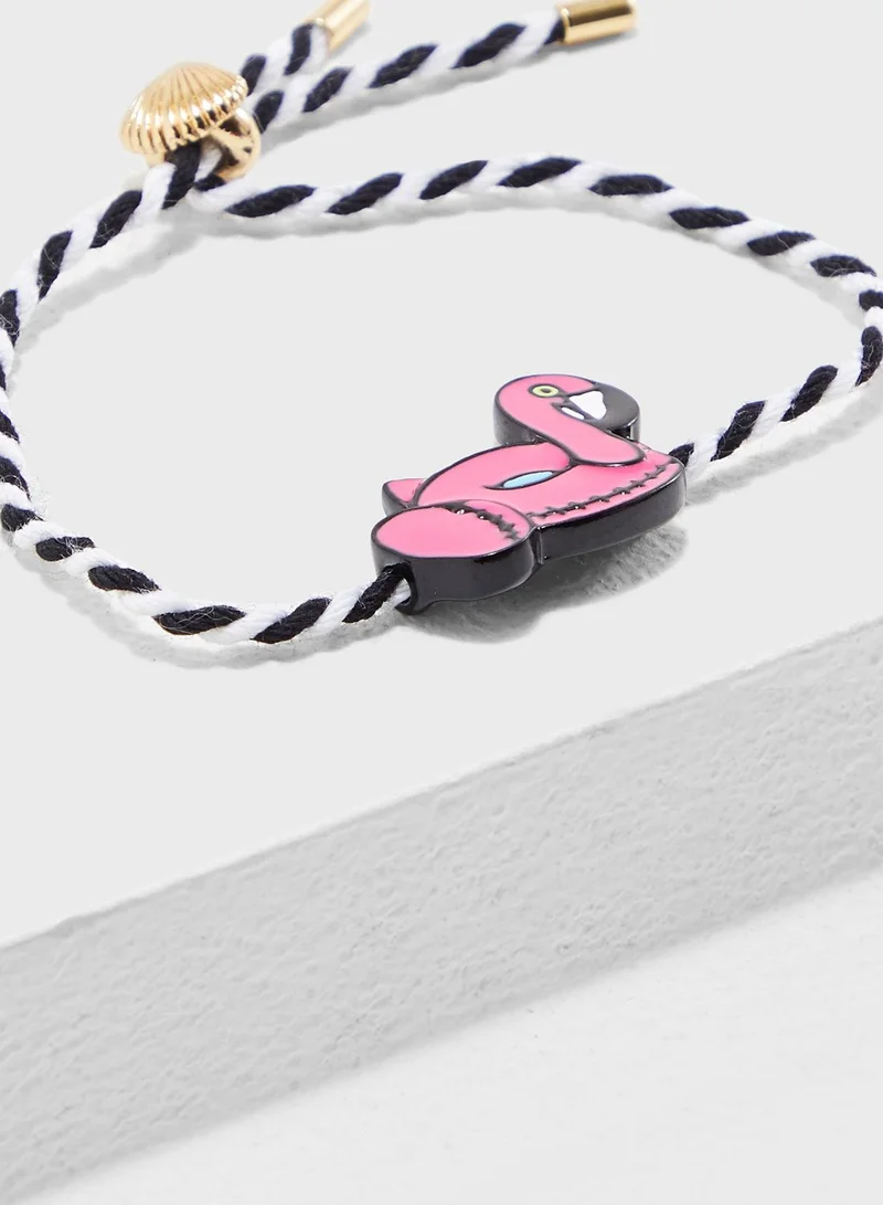 Les Nereides Flamingo Buoy Drawstring Bracelet