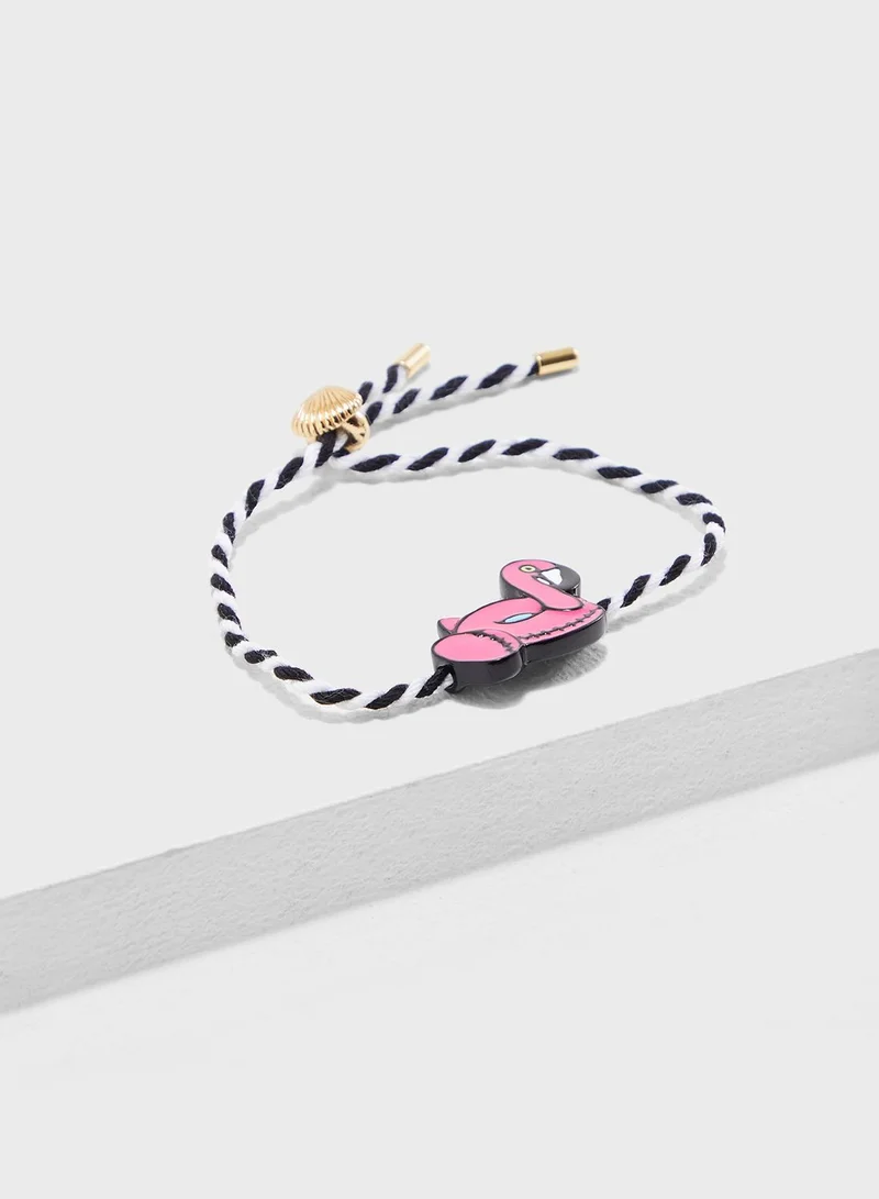 Les Nereides Flamingo Buoy Drawstring Bracelet